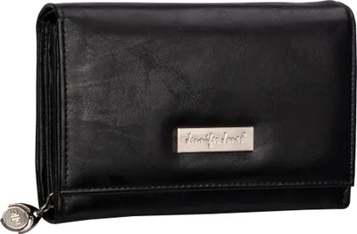 Produktbild von JENNIFER JONES Damen Geldbörse Portemonnaie Schwarz (1103)