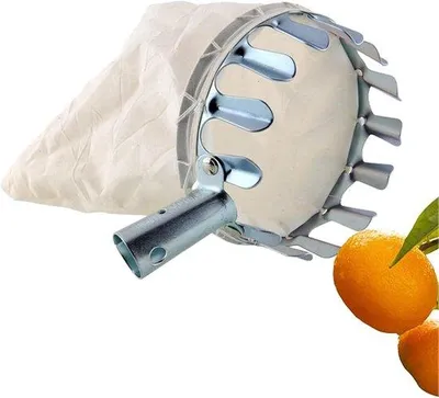 Immagine prodotto di Raccoglitore di frutta con manico - Adatto a diverse impugnature - Metallo