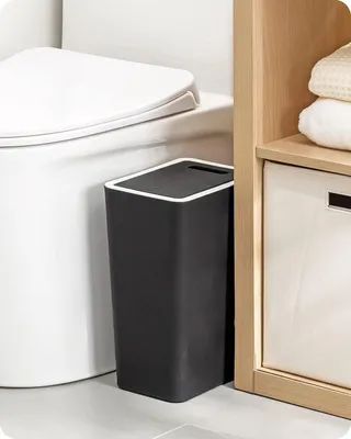 Produktbild von Küchenmülleimer mit Druckdeckel, 8 Liter, Kunststoff, für Küche und Bad