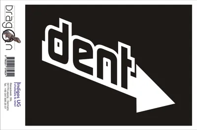 Produktbild von Aufkleber / Autoaufkleber - JDM / Die cut / Auto / OEM - Dent - 210x150mm rot - Heckscheibe / Heckscheibenaufkleber