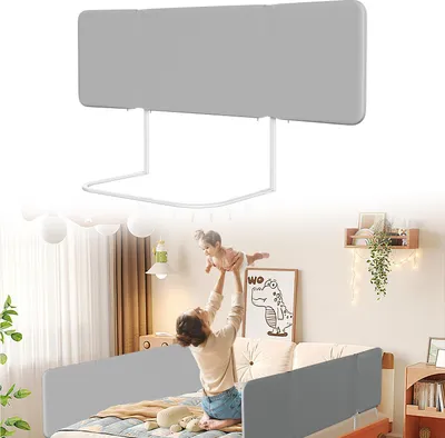 Produktbild von Peviasot Bettgitter klappbar 150 cm, Kinder-Rausfallschutz, 4 Winkel, mit 2 Gurten & Aufbewahrungstasche