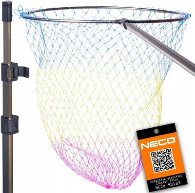 Zdjęcie produktu dla Podbierak okrągły żyłkowy NECO 50 cm – teleskopowy 158–335 cm
