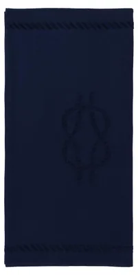 Imagen del producto de Toalla de mano Anemoss Sailor Knot, toalla de baño para uso multiusos, ideal para la playa, el gimnasio. Toalla absorbente y de secado rápido, para mujeres y hombres, 100% algodón, 70x140 cm, azul marino