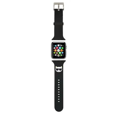 Obrázok produktu pre Pasek Karl Lagerfeld Silicone Choupette Heads Na Apple Watch 42/44/45Mm - Czarny