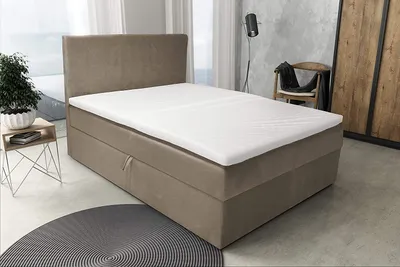 Produktbild von Boxspringbett S-Deluxe 140x200 Beige mit Stauraum