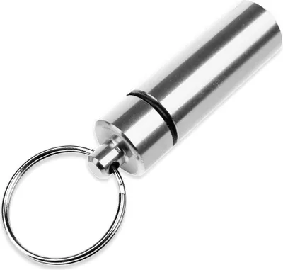 Produktbild von Pillendose Schlüsselanhänger Mini Aluminium Pillendose Schlüsselanhänger Wasserdichte luftdichte kleine Kapsel Mini Schlüsselanhänger