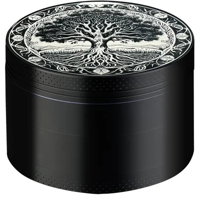 Immagine prodotto di Macinino per erbe e spezie in metallo, diametro 63 mm, composto da 4 parti, con coperchio magnetico
