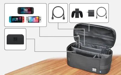 Obrázek produktu pro Hori Compact Carry All, Cestovní kufr, Nintendo, Černá, Nintendo Switch, Nintendo Switch 2, Nintendo Switch OLED, Zip, 150 mm