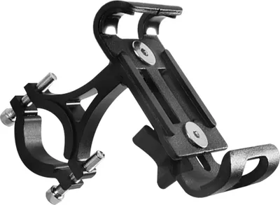 Produktbild von Aluminiumlegierung 360 Grad Drehung Fahrrad Motorrad Lenker Telefonhalterung Schwarz