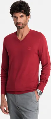 Obrázek produktu pro Ombre Clothing Pánský klasický svetr Caalsann červená XL