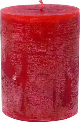 Produktbild von Stumpenkerze durchgefärbt rot 10 x Ø 8 cm