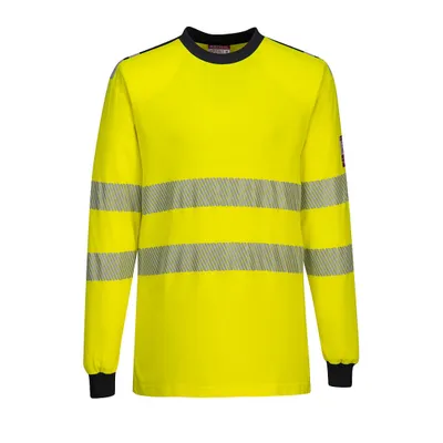Produktbild von Portwest FR701 WX3 flammhemmendes Warnschutz T-Shirt Yellow/Navy Gr. L