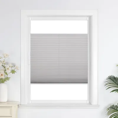 Produktbild von Joyswahl Plissee ohne Bohren Plissee Klemmfix Sichtschutz BxH: 65x130cm Grau Jalousie Faltrollo Plisseerollo Rollos Verdunklung Sonnenschutz
