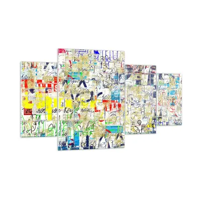 Produktbild von Bilder auf glas - Straße Graffiti Wand Wandmalerei - 160x90cm - Glasbilder - Wandbilder - Kunstdruck - zum Aufhängen bereit - Wanddekoration aus Glas - Glas Bilder - Wandbild auf Glas - GDL160x90-2907