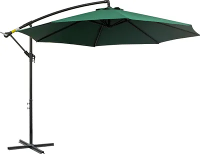 Produktbild von Sonnenschirm - Ampelschirm - Ø 295 cm - Neigungsverstellbar - Kreuzfuß - Grün