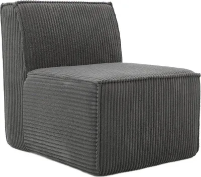 Zdjęcie produktu dla HOMLA Fotel modułowy LYKKE ciemnoszary sztruksowy 73x88x73 cm