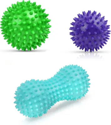 Image de Lot de 3 boules de massage texturées - Pour le dos, les jambes et les mains