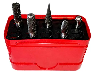 Produktbild von Hartmetallfräser Set | Schaftdurchmesser 6 mm | 5 Fräser für Metall | Wolframkarbid