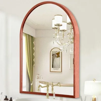 Image de Miroir mural 50 x 40 cm avec cadre métallique pour salle de bains