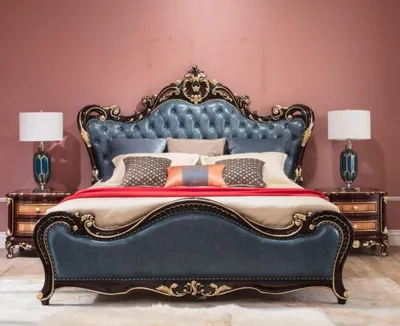 Produktbild von Blau Komfortbett  Bett 180x200 Schlaflager Zweibett Großbett
