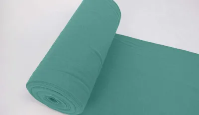 Produktbild von Bündchenstoff LUC Benzin, Uni 270 g/m², Strickschlauch glatt/fein, 35 cm breiter Schlauch, 25 cm lang, Meterware