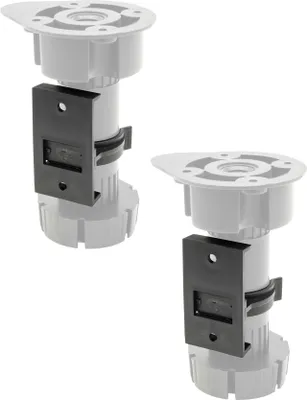 Produktbild von WAGNER Befestigungsclips 2tlg Set - 49 x 28 x 36 mm für Küchenfuß/Möbelfuß/Verstellfuß Kunststoff, schwarz - 12041400