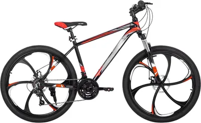 Productafbeelding van Mountainbike, 26 inch (66 cm) – 21 versnellingen, Shimano versnellingen – Aluminium frame – Dubbele mechanische schijfremmen – Heren- en damesfiets – Zwart