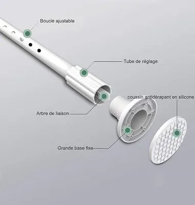 Zdjęcie produktu dla Famanu, bardzo długa listwa na zasłony - 278-327 cm
