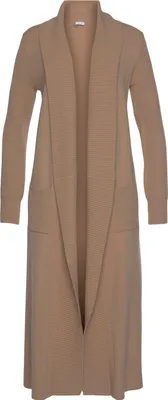 Produktbild von LASCANA Longstrickjacke camelfarben Größe 40/42