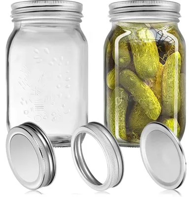 Immagine prodotto di Barattoli per conserve da 1000 ml, confezione da 2, con coperchi aggiuntivi, ermetici, senza BPA