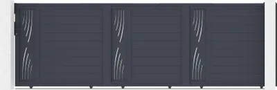 Produktbild von Schiebetor 5m VELETA H.160 grau Aluminium