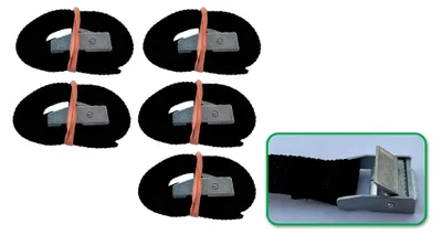 Produktbild von 5 x Befestigungsriemen 1m x 20 mm Fahrradträger Spanngurte Klemmschloss Zurrgurte Schnallgurte