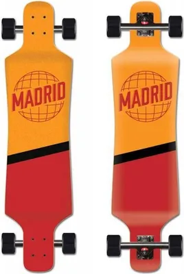 Produktbild von Madrid Spade Top-Mount World Orange/Red 39” - Longboard Complete
