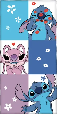 Immagine prodotto di Asciugamano da bagno Lilo & Stitch Angel e Stitch 70x140 cm Asciugamano da spiaggia