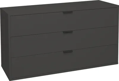 Produktbild von Kommode >Bonnie< in anthrazit matt lack - 119x67x45cm (BxHxT)