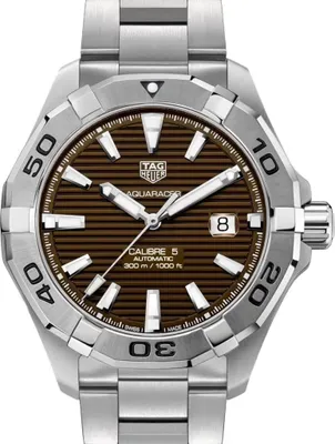Produktbild von Tag Heuer Aquaracer Herrenuhr silber braun WAY2018.BA0927