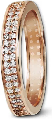 Image de Bague GoldDream Femme T. 58 2 rangs or rose 333 bijoux or rose D2GDR514E58