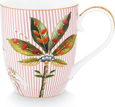 Produktbild von Pip Studio Porzellan La Majorelle Pink große Tasse Pink 450 ml