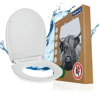 Image de Siège WC Yak avec surface brillante Abaissement automatique Siège WC Salle de bains