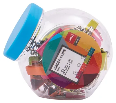 Productafbeelding van Kantoorclips Deli, 24 stuks, verkrijgbaar in de maten 15mm, 19mm en 25mm
