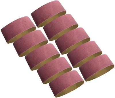 Produktbild von Aluminiumschleifbänder 100 x 610 mm - Set aus 10 Stücken - Korn 60 - Aluminiumoxid - geeignet für Holz und Metall - effektives Schleifen - Schleifband