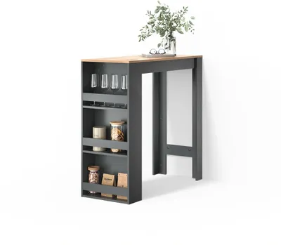 Produktbild von Bartisch Livinity Regusa Anthrazit/Goldkraft Eiche 45 x 110 cm, Model 55917