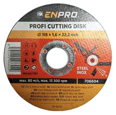 Productafbeelding van Metaalslijpschijf Enpro snijprofiel-115 x 1-6 x 22-2 mm