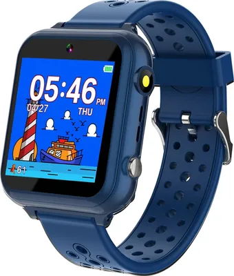 Produktbild von Smartwatch für Kinder, 24 Spiele, Schrittzähler, 2 HD-Kameras, modisch, tolle Geschenke für Mädchen und Jungen, Schrittzähler (blau)
