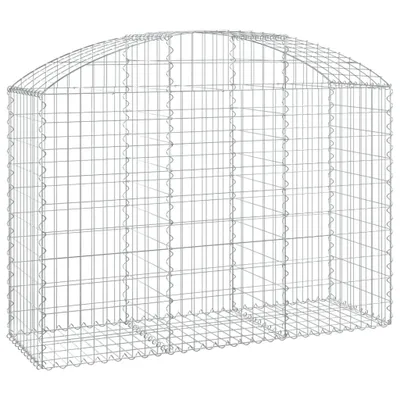 Obrázek produktu pro vidaXL Gabion s vysokým obloukem 150x50x100/120 cm Pozinkované železo