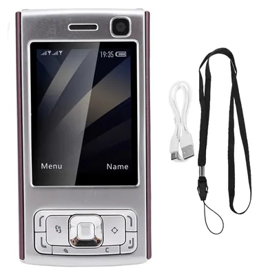 Zdjęcie produktu dla Odblokowany telefon z wysuwaną klawiaturą, 2G GSM, ekran 2,0 cala, bateria 1000 mAh, głośnik, podwójna karta pamięci, odtwarzacz MP3-MP4, fioletowy