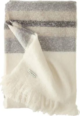 Image de Tom Tailor Plaid Bouclé Stripe couleur naturel taille 145x200