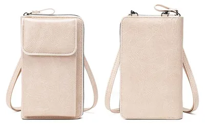 Produktbild von QKEPCY Handy Umhängetasche Damen Crossbody Umhängetaschen Leder Handytasche zum