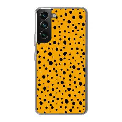 Produktbild von MuchoWow® Handyhülle Schutzhülle Hülle für Samsung Galaxy S22 Polka dots - Orange - Schwarz Silikon Softcase Handy Hülle - Mobiltelefonhülle