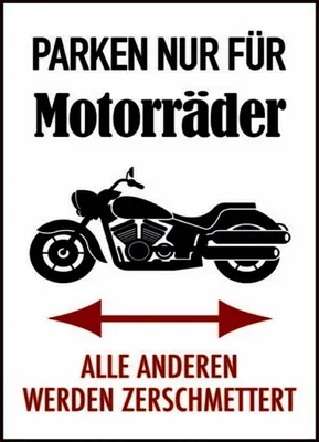 Produktbild von vianmo Holzschild 40x30 cm Parken nur für Motorräder alle anderen